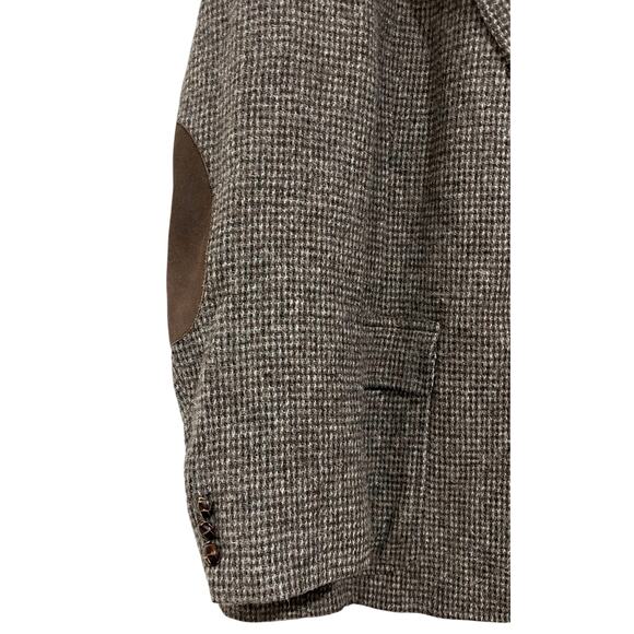 Vintage Brookford Sport Coat Men’s Jacket Wool Tweed Leather Elbow Patches - Picture 4 of 8